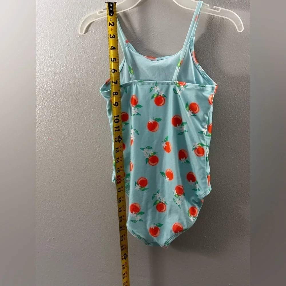 Wonder Nation Girls Blue Orange Print Summer Swimsuit size M(7-8)‎